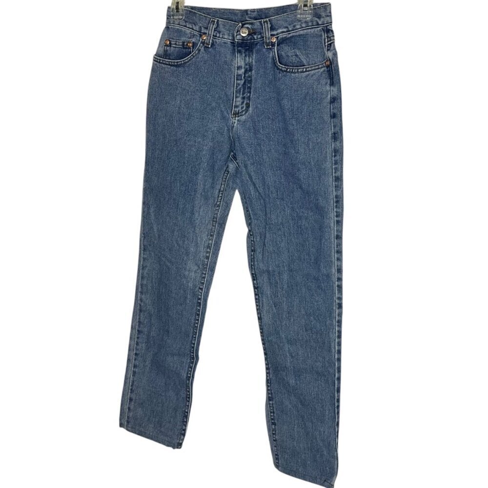 Vintage Riveted Lee Women's 9 Med‎ High Rise Mom Jeans Classic 90s Casual Denim